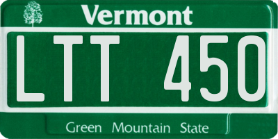 VT license plate LTT450