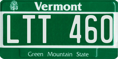 VT license plate LTT460