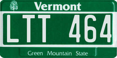 VT license plate LTT464