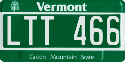 VT license plate LTT466