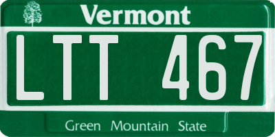 VT license plate LTT467