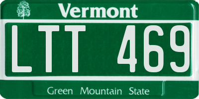 VT license plate LTT469