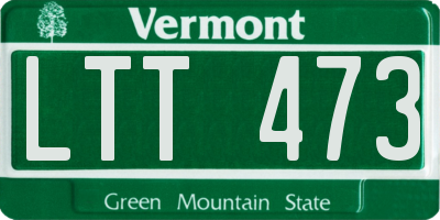 VT license plate LTT473