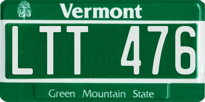 VT license plate LTT476