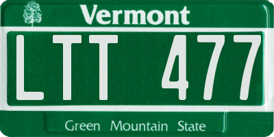 VT license plate LTT477