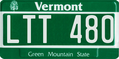 VT license plate LTT480