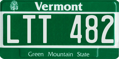 VT license plate LTT482