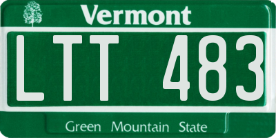 VT license plate LTT483