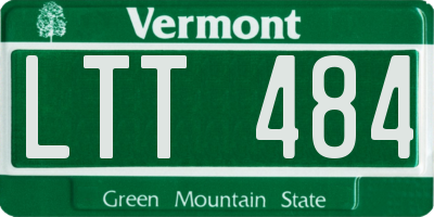 VT license plate LTT484