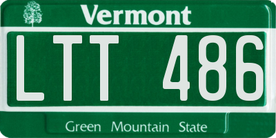 VT license plate LTT486