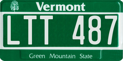 VT license plate LTT487