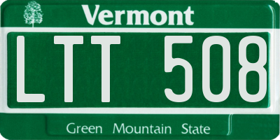 VT license plate LTT508