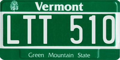 VT license plate LTT510