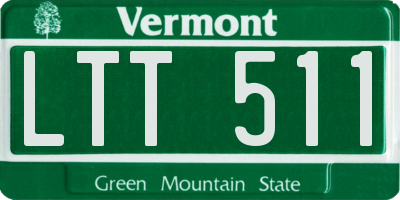 VT license plate LTT511