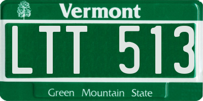VT license plate LTT513