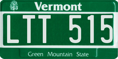 VT license plate LTT515