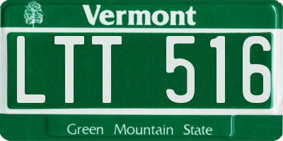 VT license plate LTT516