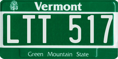 VT license plate LTT517