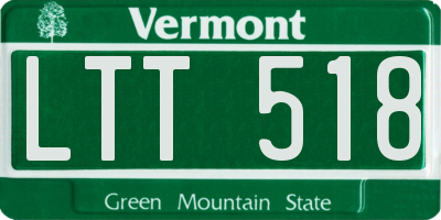VT license plate LTT518