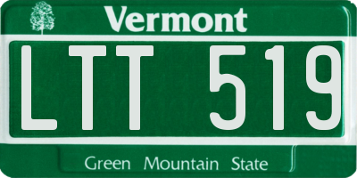 VT license plate LTT519
