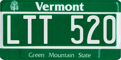 VT license plate LTT520