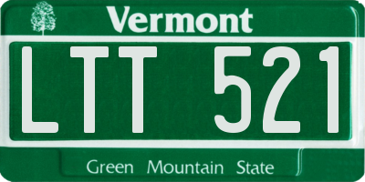 VT license plate LTT521