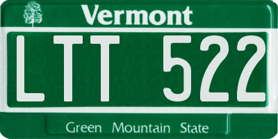 VT license plate LTT522