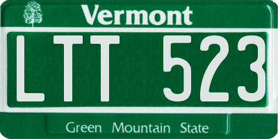VT license plate LTT523
