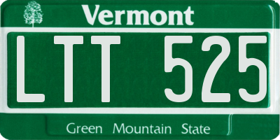 VT license plate LTT525