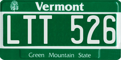 VT license plate LTT526