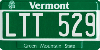 VT license plate LTT529