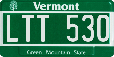VT license plate LTT530