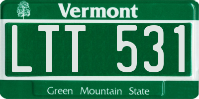 VT license plate LTT531