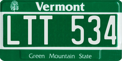 VT license plate LTT534
