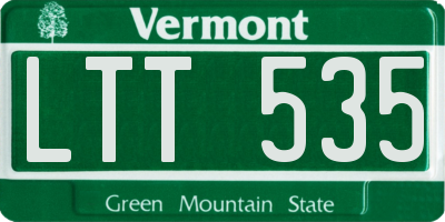 VT license plate LTT535