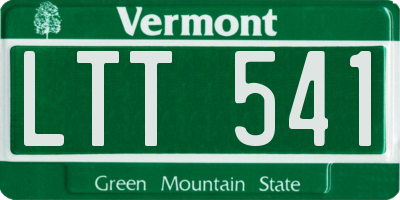 VT license plate LTT541