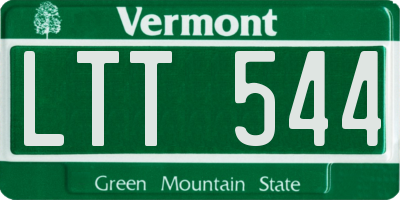 VT license plate LTT544