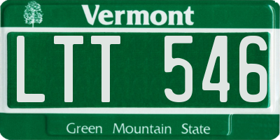 VT license plate LTT546