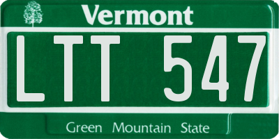 VT license plate LTT547