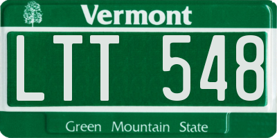 VT license plate LTT548