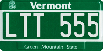 VT license plate LTT555