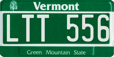 VT license plate LTT556
