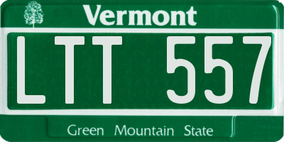 VT license plate LTT557