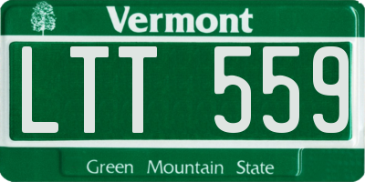 VT license plate LTT559