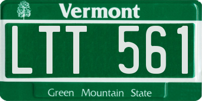 VT license plate LTT561