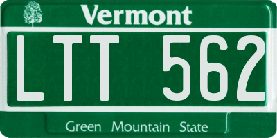 VT license plate LTT562