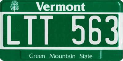 VT license plate LTT563