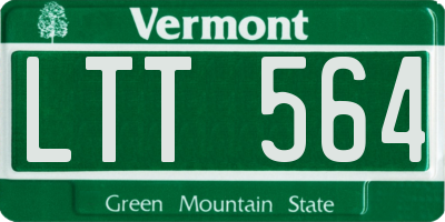 VT license plate LTT564