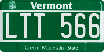 VT license plate LTT566