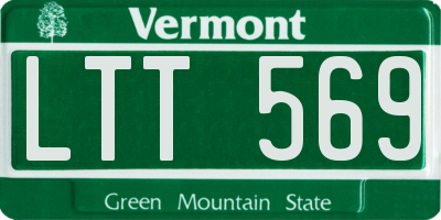 VT license plate LTT569